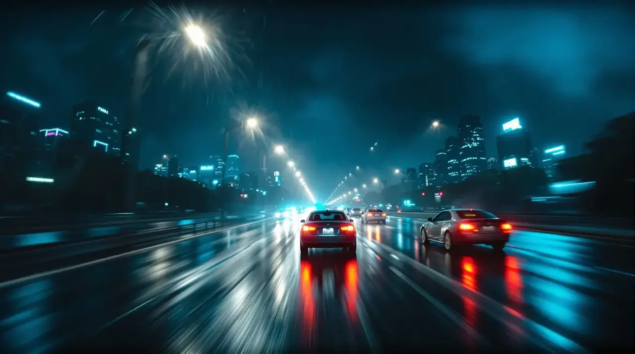 午夜追击 背景海报